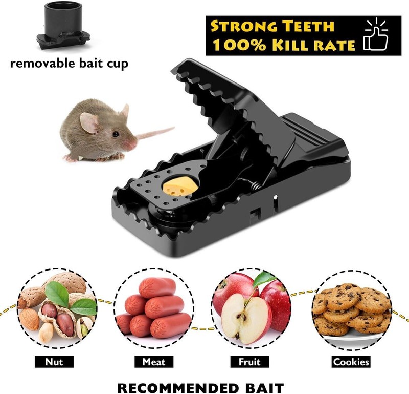 Hdama 6 Pack Mouse Trap Reusable Quick Kill Snap Traps for Indoor & Outdoor Use. gallery