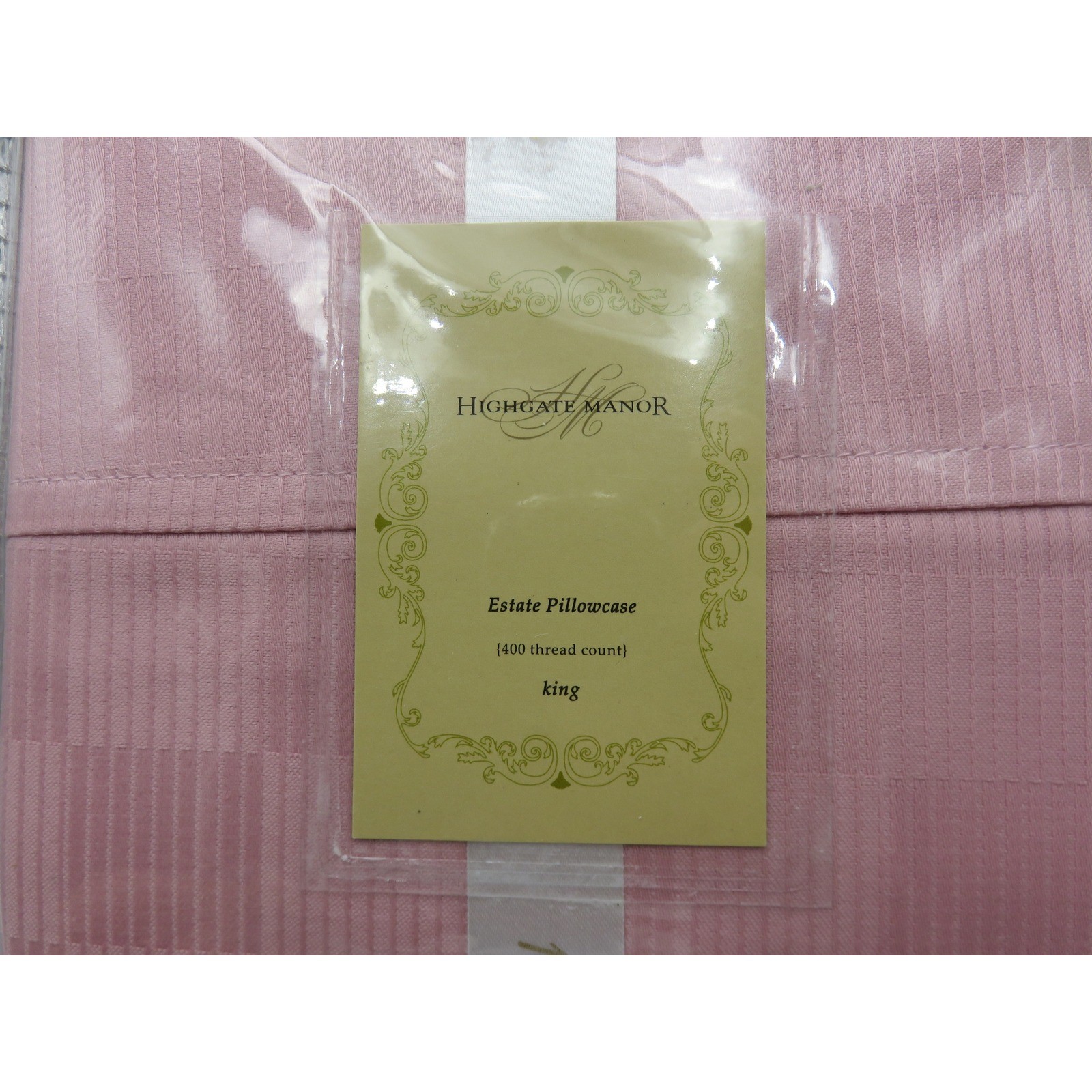 Highgate Manor Estate King Pillowcase Set 400 TC 100% Cotton Sateen Pink 2pc gallery