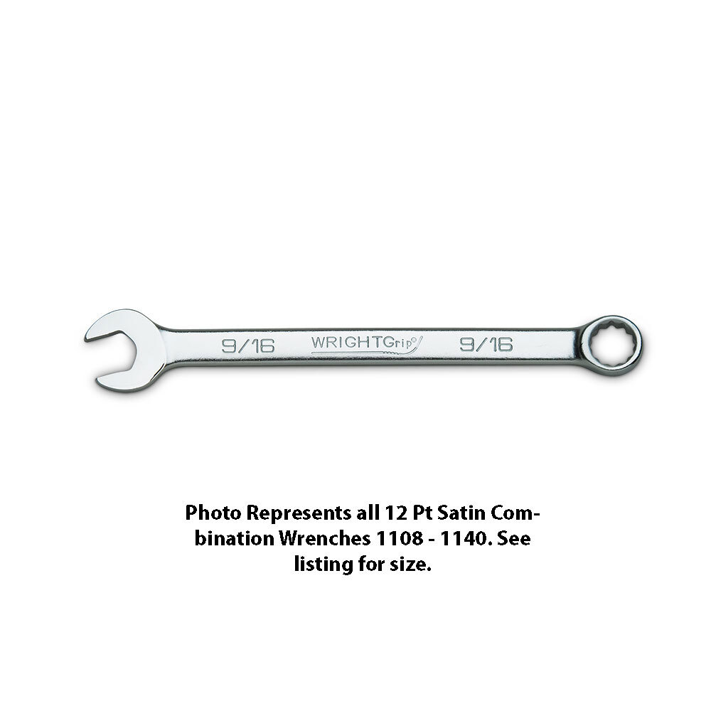 Wright Tool 1138 WRIGHTGRIP 2.0 1-3/16" 12-Pt Satin Finish Combination Wrench