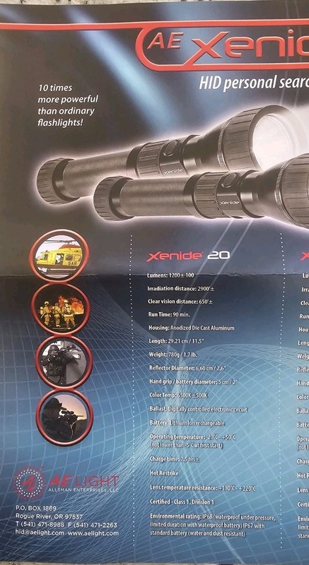 Xenide AE Flashlight Light AEX20 Battery Not Included *Read* gallery