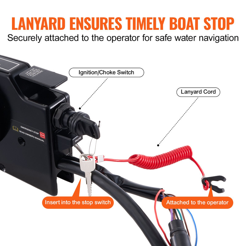 Boat Throttle Control - Side-Mounted Outboard Remote Control Box for Mercury PT gallery