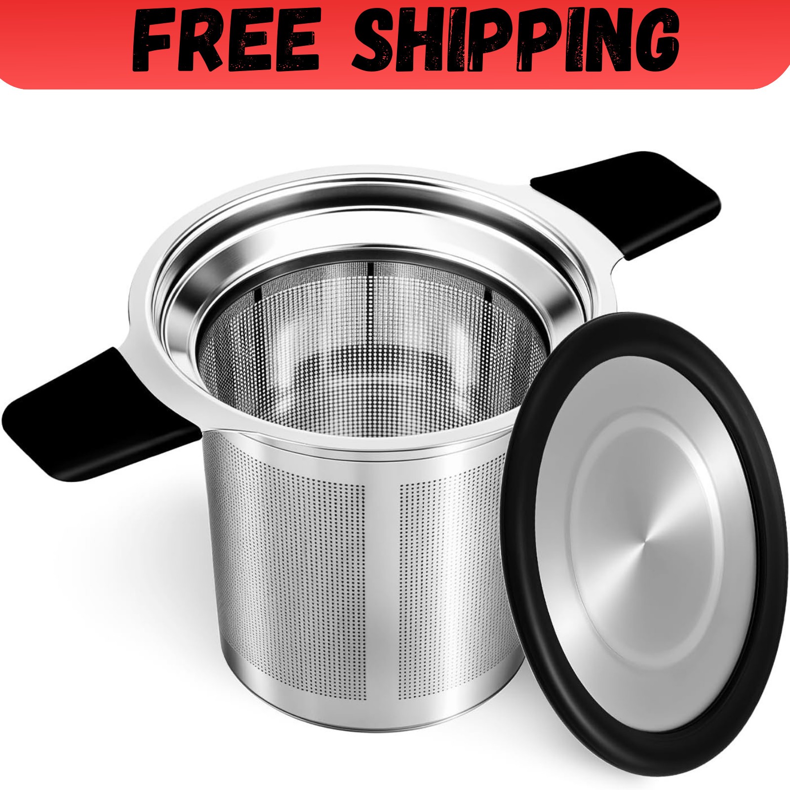 Stainless Steel Tea Infuser Steeper Strainer for Loose Leaf Tea, Fine Mesh Reusa gallery