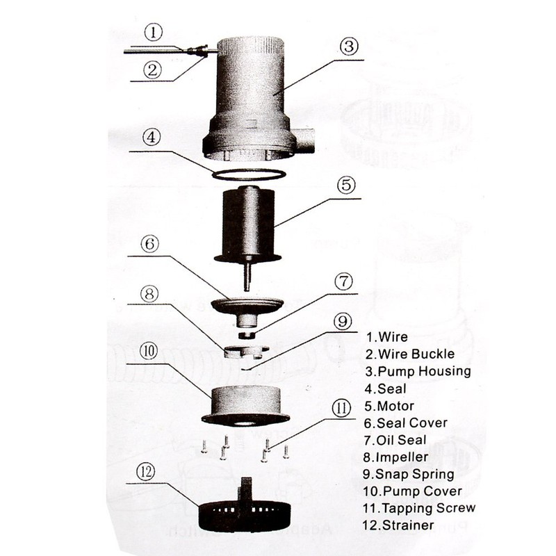 12V Marine Bilge Water Sump Pump Submersible 2000GPH Silent Fishing Marine Boat gallery