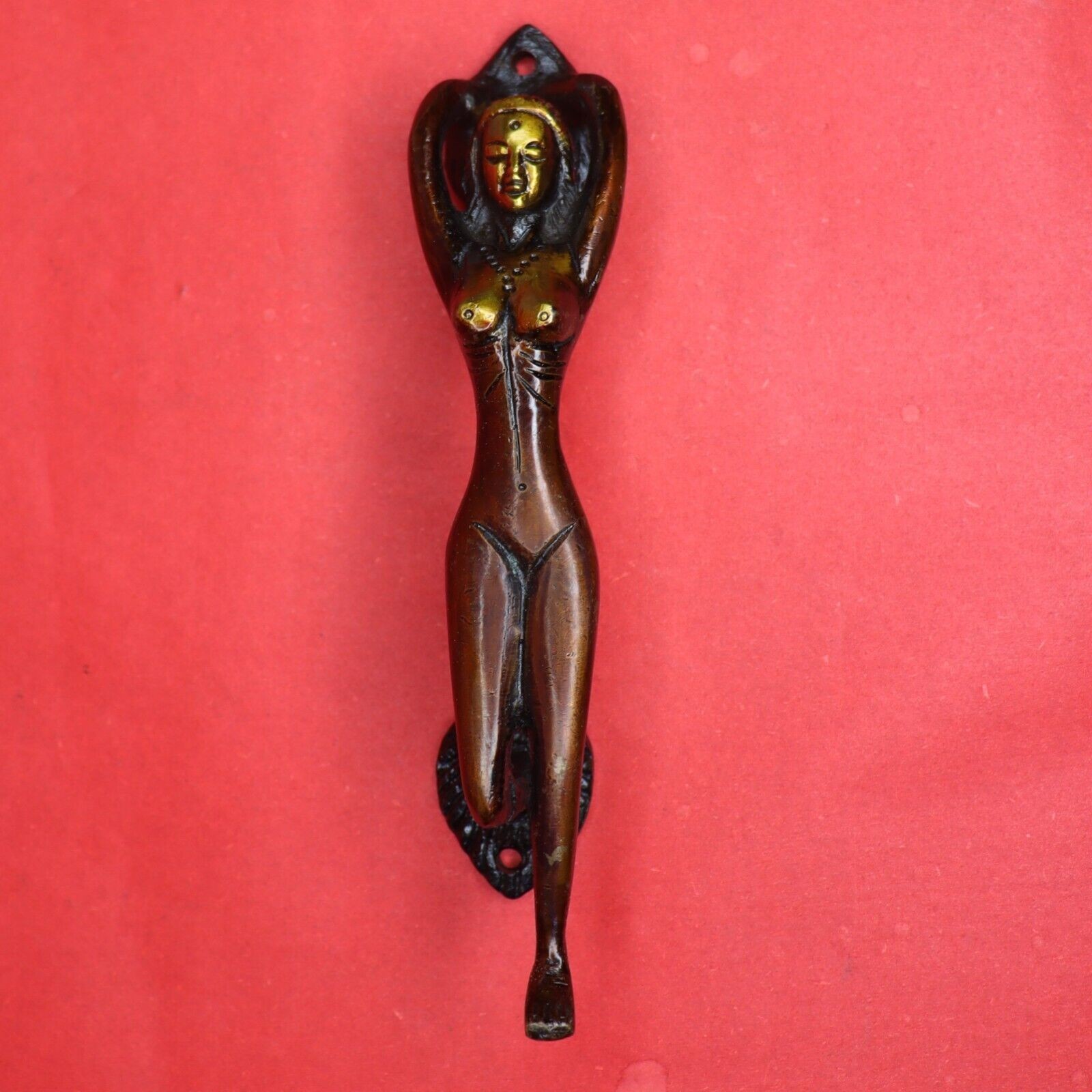 Yoga Lady Shape Victorian Antique Style Brass Handmade Window Door Pull Handle gallery