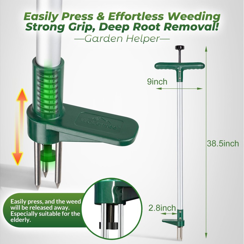 Walensee Weed Puller, Stand Up Weeder Hand Tool, Long Handle Garden Weeding T... gallery