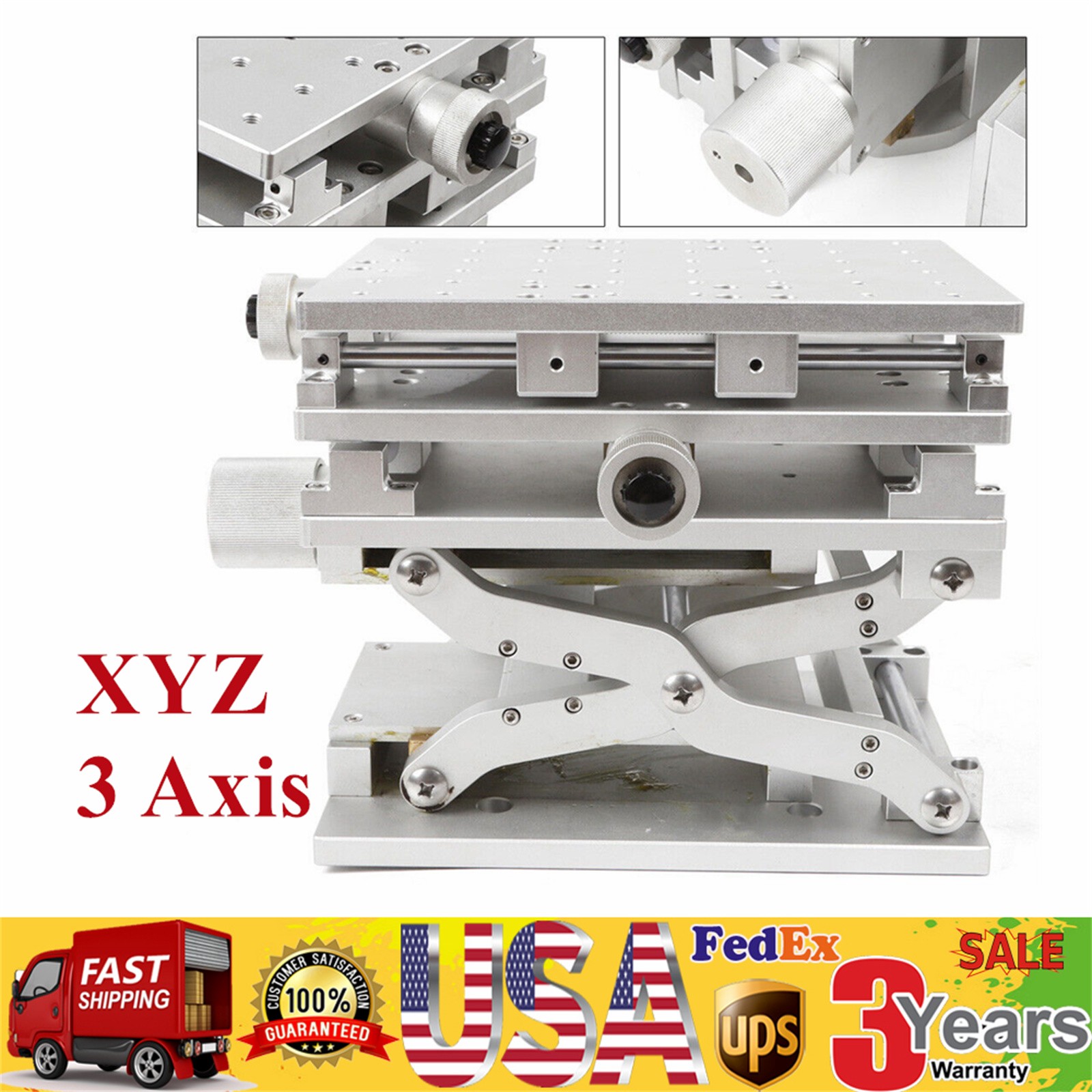 XYZ Axis 3D Workbench 3 Axis Moving Work Table Laser Marking Machine Optical Lab gallery