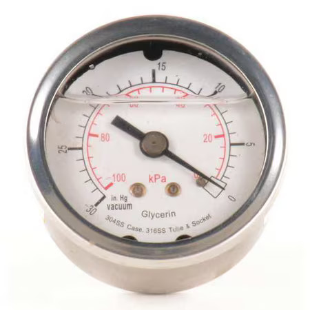 Vacuum Gauge, Liquid Filled, 2 In, 4Cfn6 gallery