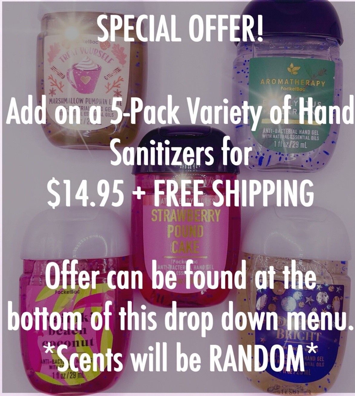 Bath & Body Works Pocket *Bac Hand Sanitation Gel Holder FREE SHIP *You Pick* gallery