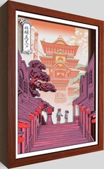Spirited Away Framed SIGNED Shadowbox Art 12×16 Acrylic Wood Display