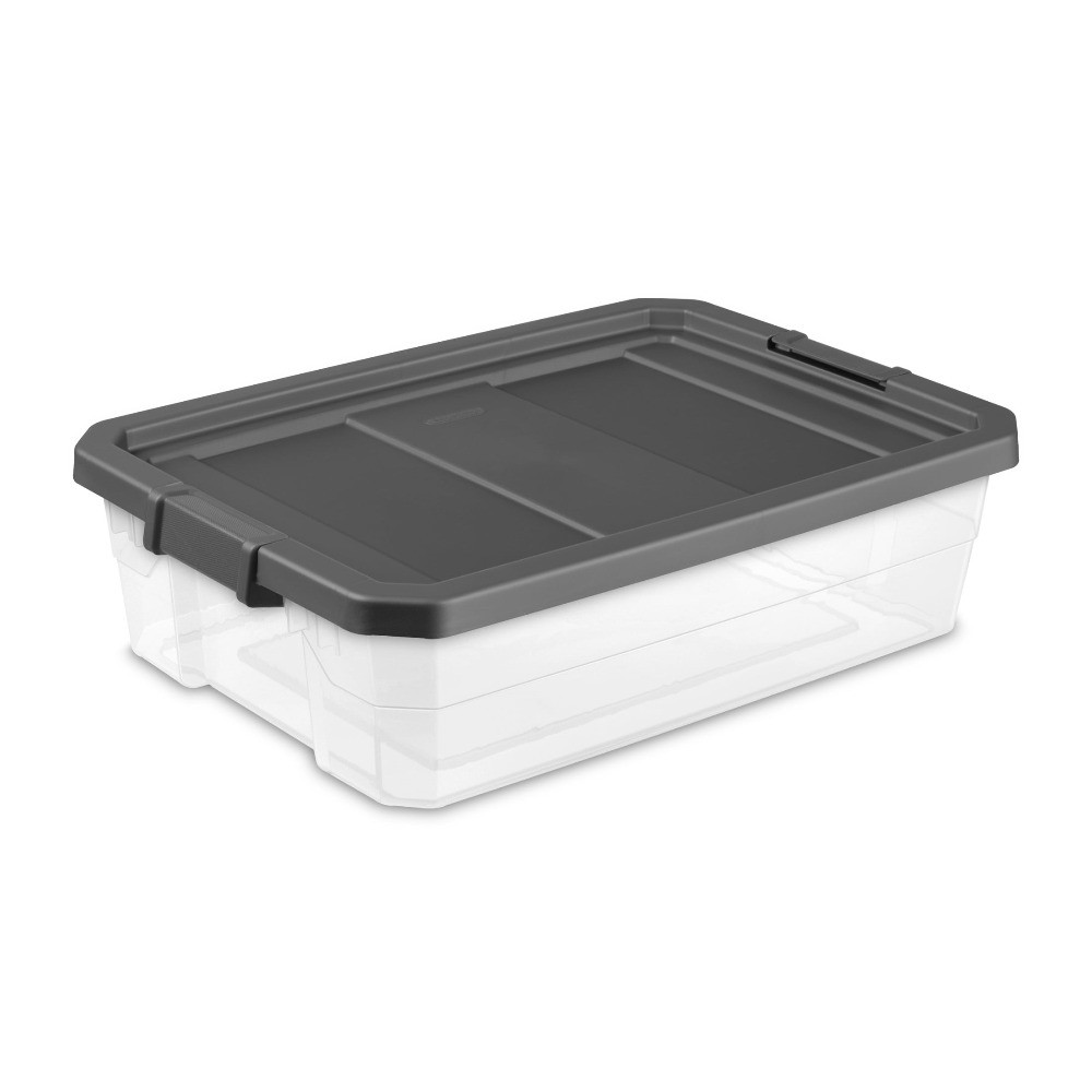 40 Quart Medium Stackable Storage Bin, Clear Plastic Underbed Storage Container gallery