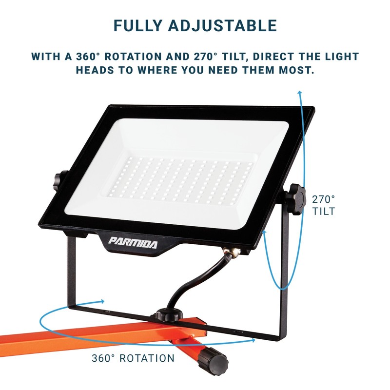 PARMIDA LED Dual-Head Work Light, Multi-Directional, 10,000W/20,000LM, 100W/200W gallery
