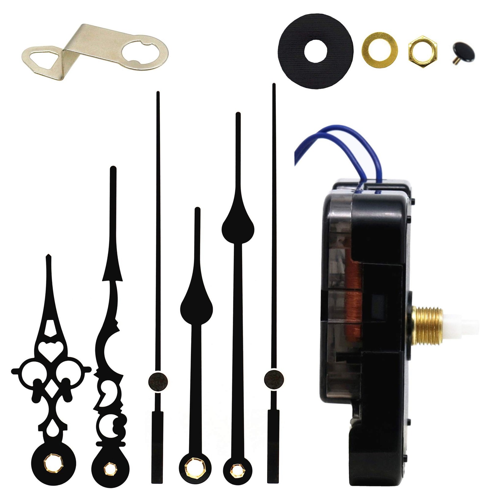 12888 Quartz Clock Movement 17/32in Shaft Length with Hour Trigger Switch New US gallery