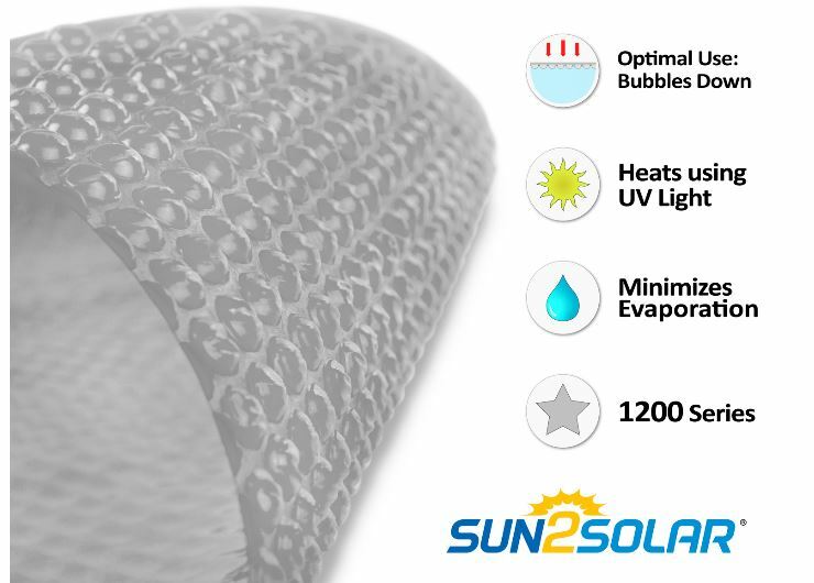 Sun2Solar 1200 Series Rectangle Swimming Pool Solar Cover Heater - Choose Size gallery