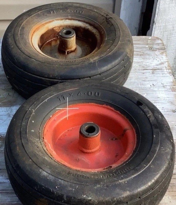 Front Solid Puncture Proof Airless Very Heavy Solid Rubber 11-4.00