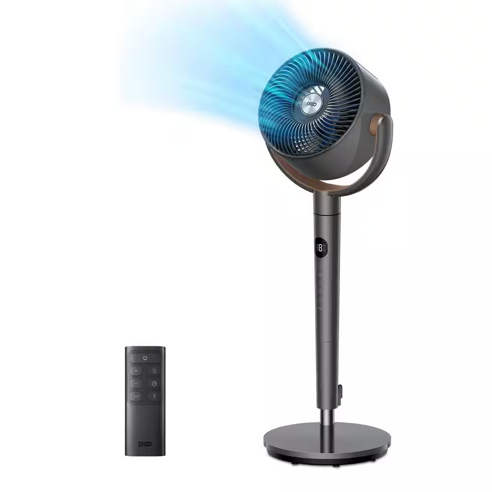 7 In. Adjustable Pedestal Floor Fan W/Remote, 8-Speeds, 25 Db, 8 Hr Timer, 35-40 gallery