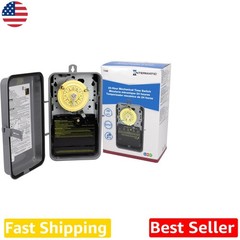 Durable 40 Amp 24hr Timer Switch, DPST, 208-277V, Type 3R Metal Outdoor Rated