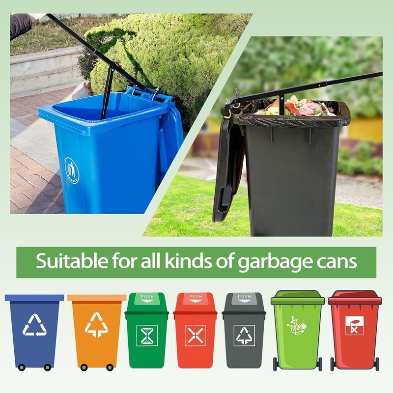 Manual Trash Compactor w/ Adjustable Handle 170 Gallon Steel Trash Bin Comactor gallery