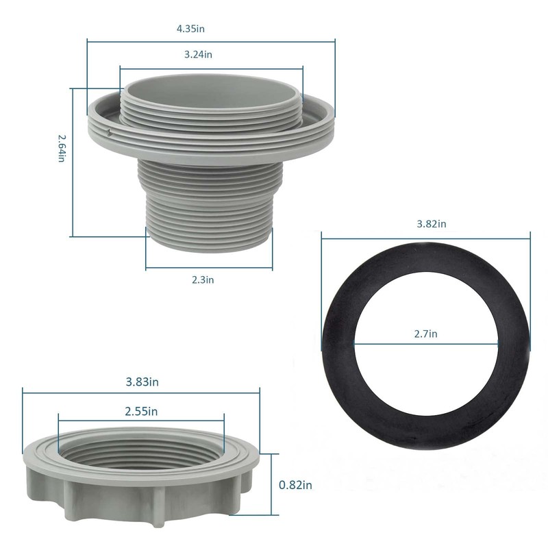 Pool Threaded Strainer Connector Kit, for Intex Above Ground Swimming Pool Hose gallery