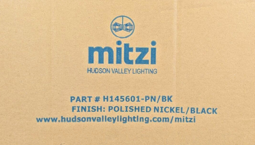 MITZI "HALEY" FLUSH MOUNT LIGHT FIXTURE IN POLISHED NICKEL & BLACK H145601PN/BK gallery