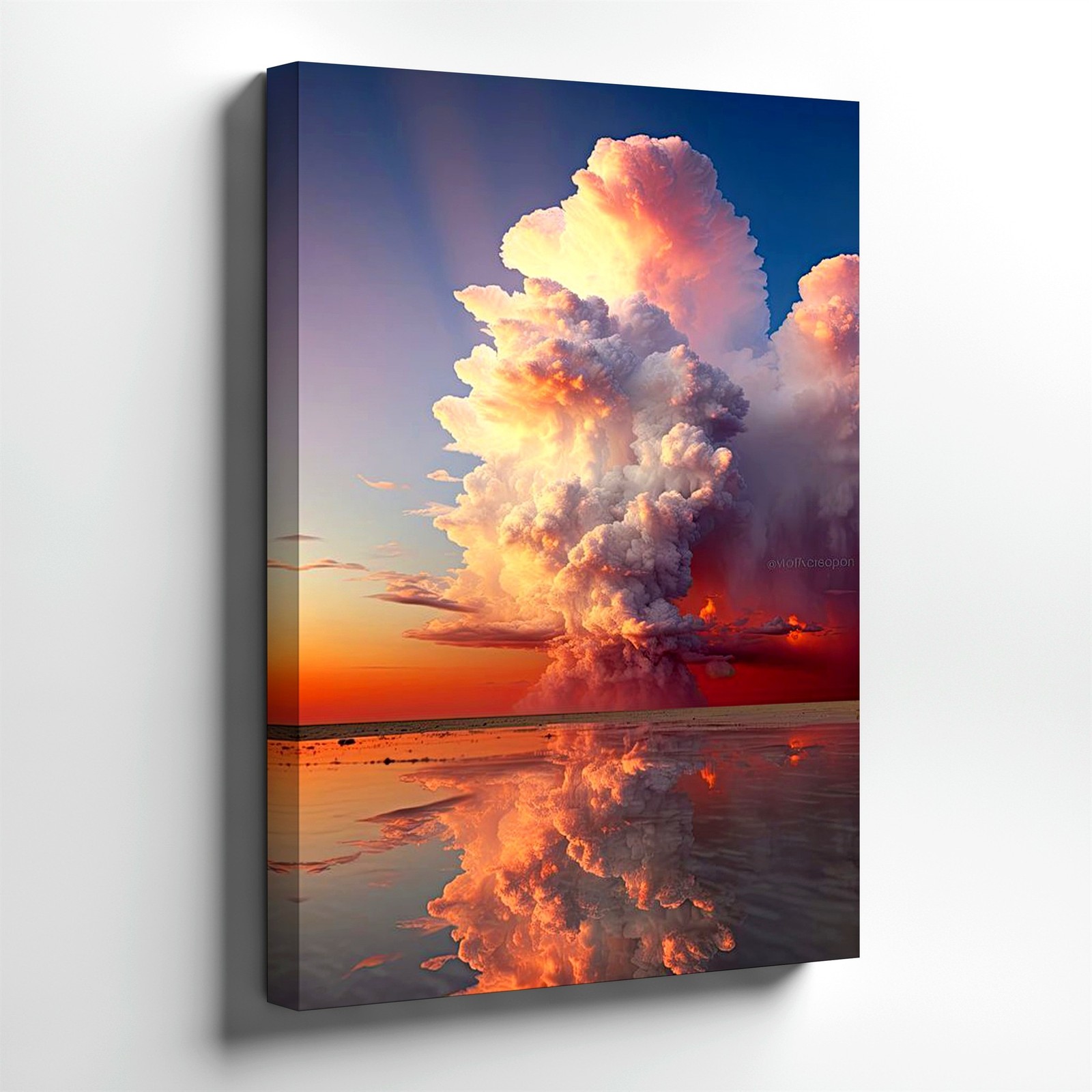 Wall Art Sunset Cloudscape Over Ocean Reflection Canvas Print Dramatic Sky Decor gallery