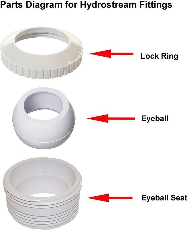 5 pack Pool Spa Hydrostream Return Jet Fitting 3/8" Opening Fits Hayward SP1419B gallery