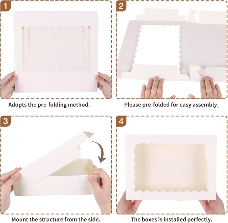 Large 30-Count Christmas Bakery Boxes - 14x10x2.5 Inch Dessert Packaging gallery
