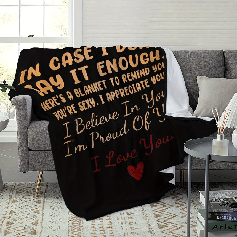 Romantic 'I Love You' Throw Blanket for Wife, Girlfriend Wedding Anniversary √ gallery
