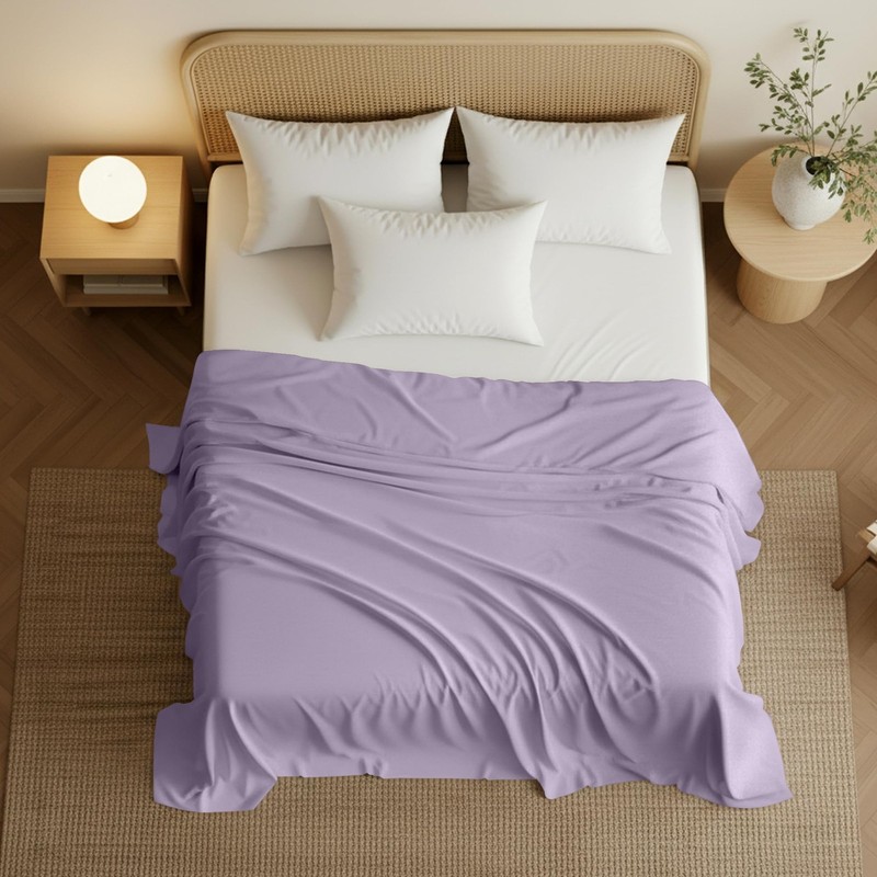 Utopia Bedding Flat Sheet 1 Pack Queen, Lavender Soft Brushed Microfiber Fa... gallery