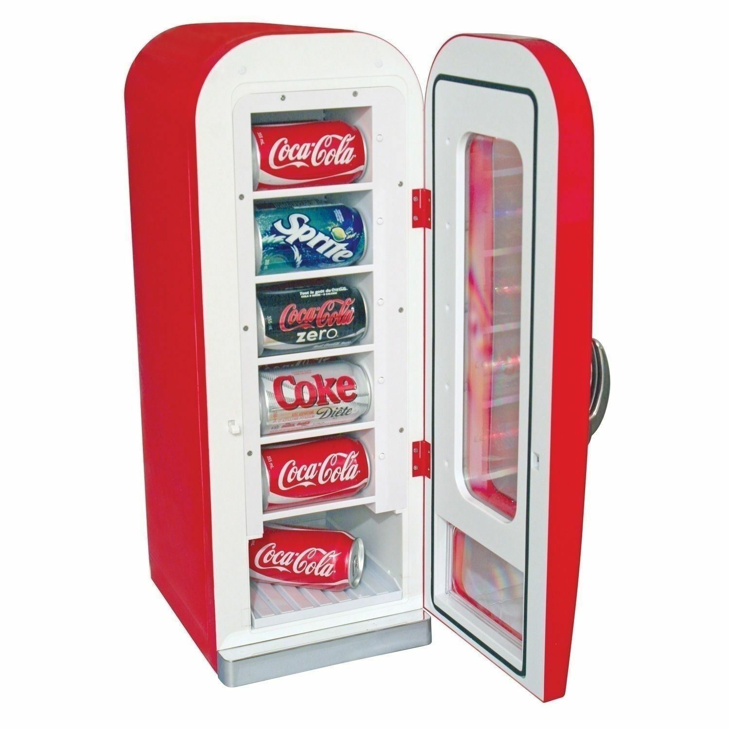 Retro Coca Cola Vending Fridge 10 Can Machine Mini Soda Refrigerator Coke Cooler gallery