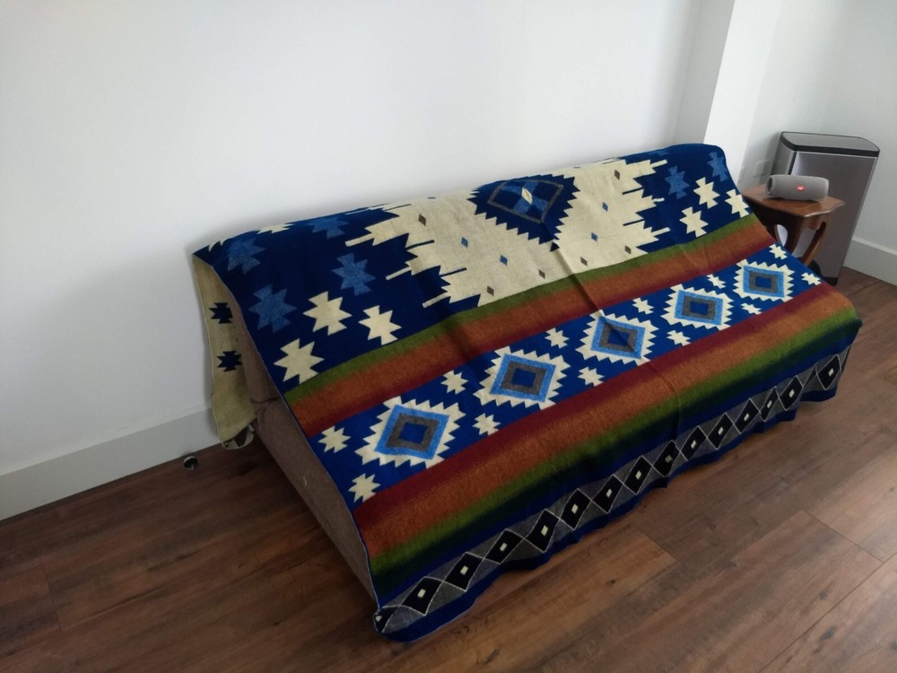 EXTRA LARGE SOFT WARM ALPACA BLANKET THROW SOUTHWEST PATTERN 75" X 90"