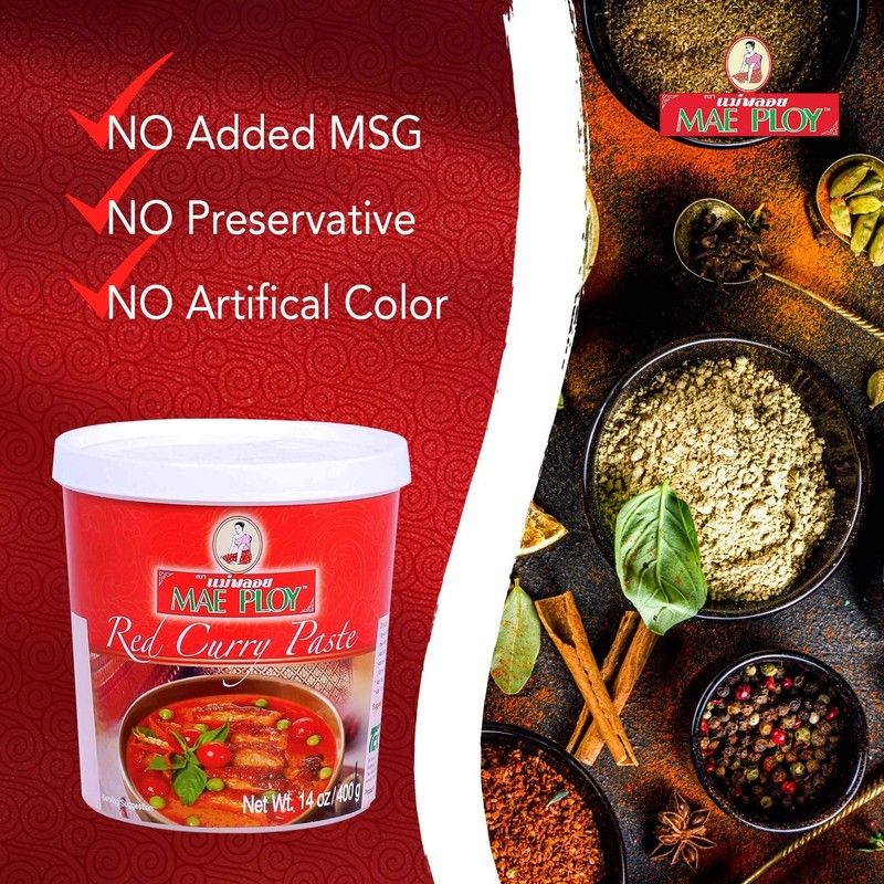 Versatile 14oz Red Curry Paste - Pure Thai Flavor, Resealable for Freshness gallery