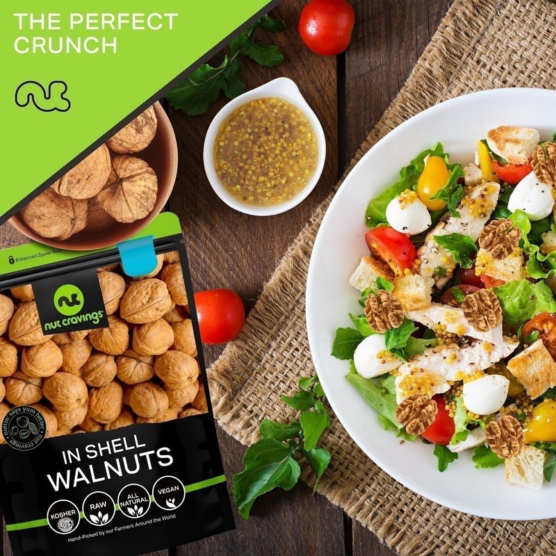 Nut Cravings - Raw Walnuts In Shell, Whole, (32oz - 2 LB) Packed Fresh in... gallery