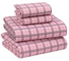 RUVANTI Flannel Sheets Queen Size - 100% Cotton Queen, Check & Bolt Pink gallery
