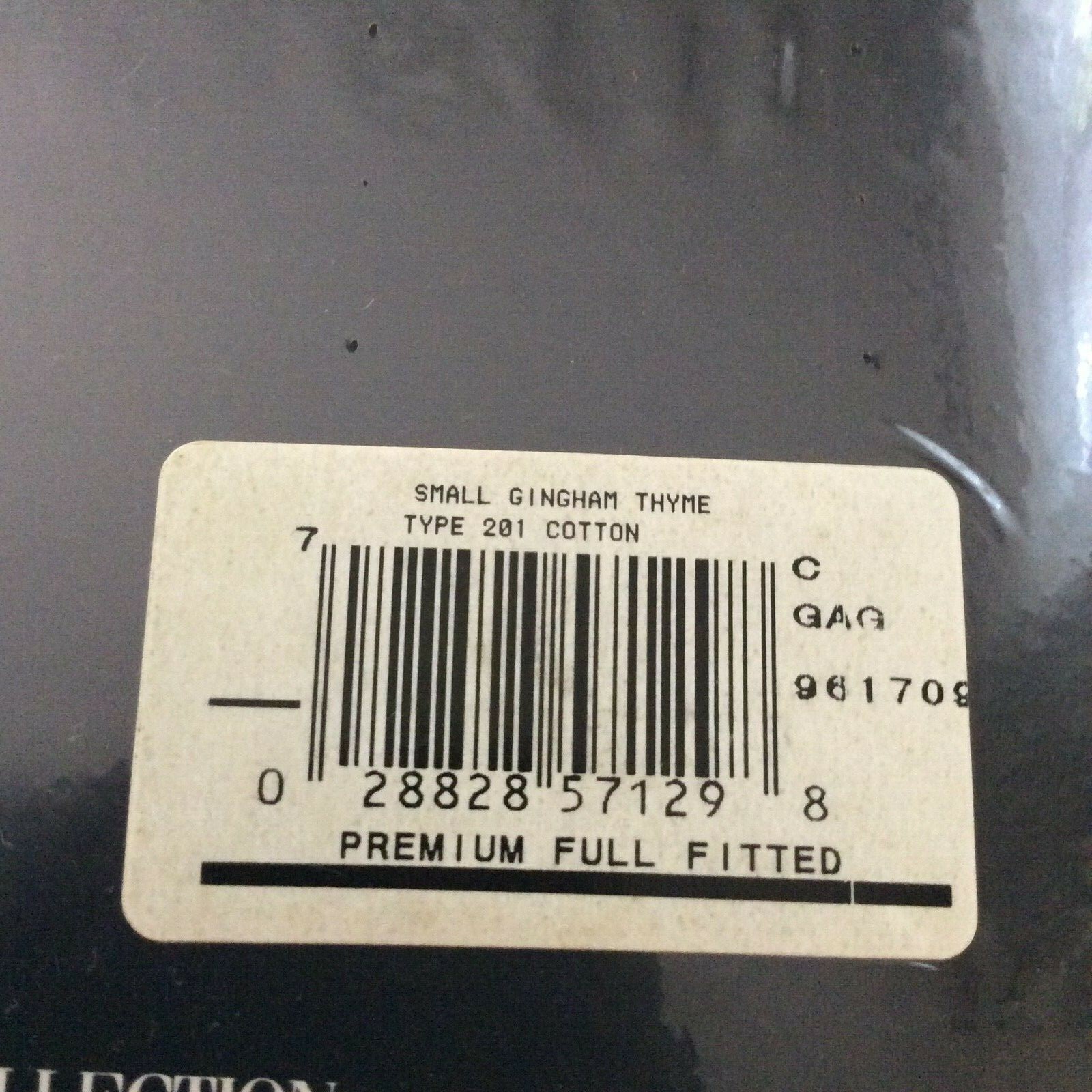 NWT Ralph Lauren Small Gingham Thyme Full Deep Fitted Sheet up to 14" Deep gallery
