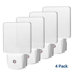 DEWENWILS Auto Dusk-to-Dawn Sensor,Plug in Night Light, LED Motion Sensor 4 Pack