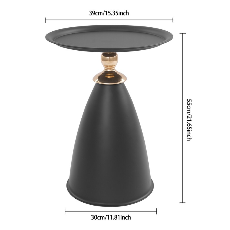 Round Side Table 10kg/22.05lbs Side Table for Small Space Modern Couch End Table gallery