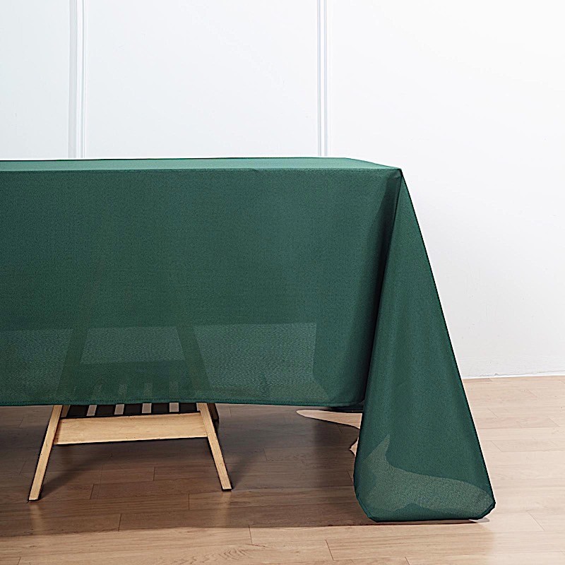 Hunter Green 72x120 RECTANGLE POLYESTER TABLECLOTH Home Catering Dinner Supplies gallery