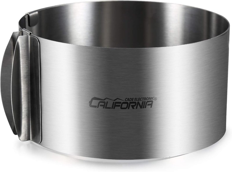 Cake Mold-Cake Ring-Adjustable Round Stainless Steel 6 to 12 Inch, 6 Inch Bak... gallery