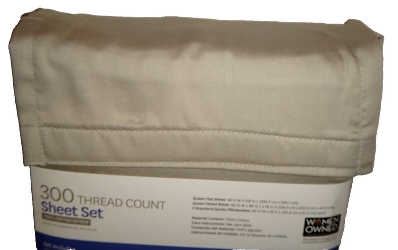 Better Homes &Gardens 300 Thread Count 4-PC QUEEN Q SHEET SET 100% COTTON SATEEN gallery