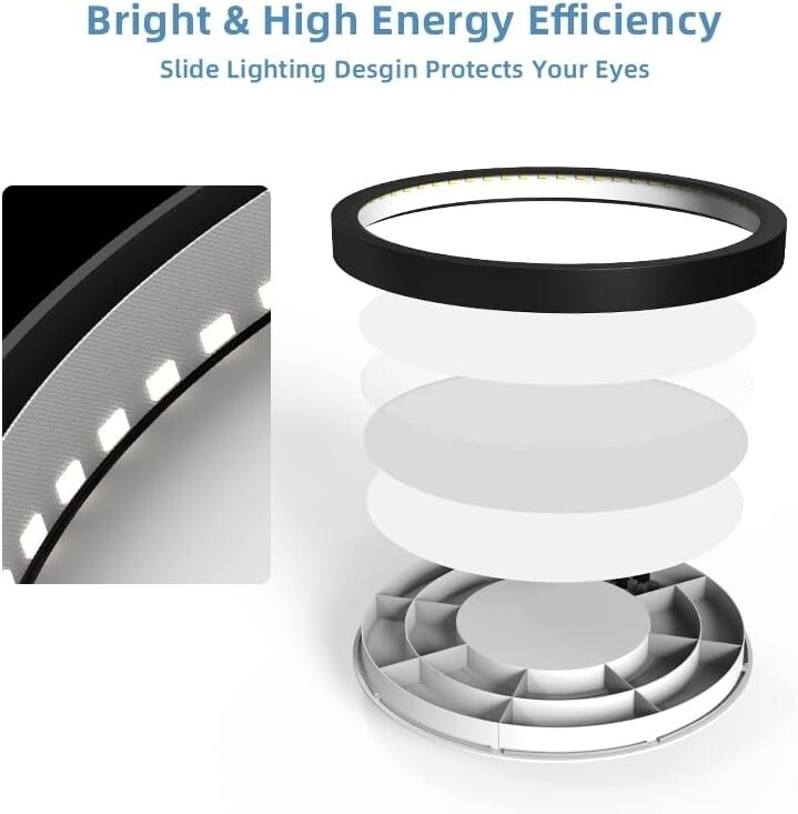 2 Pack 12 inch LED Flush Mount Ceiling Light Fixture, Day White 6000K Thin Round gallery