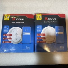 2 Pack Kidde Smart Smoke Detector, Ring App Real-Time Hardwi. Lot 2