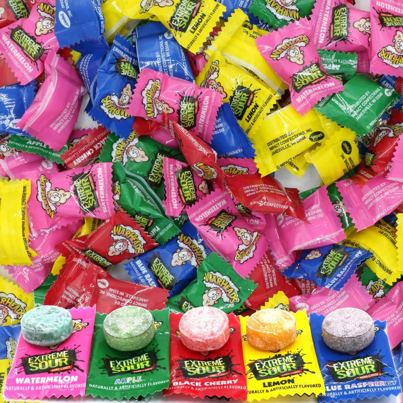 Warheads Extreme Sour Assorted Mix Flavors, Bulk Nostalgia Hard Candy (4 Pounds) gallery