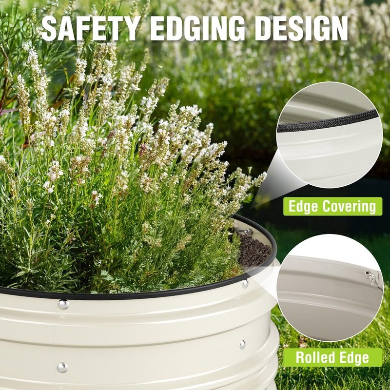 WORKPRO 3PCS 2x2x1FT Galvanized Garden Beds, Rust-Proof, Easy to Assemble, White gallery