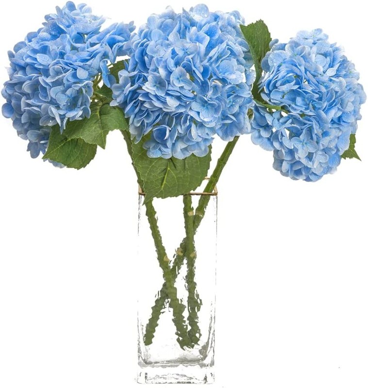 3pcs 25in Artificial Realistic Hydrangea Flowers 3D Real Touch 25in Extra Long gallery