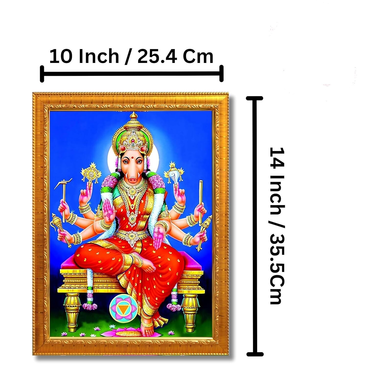 Varahi Amman Devi Religious Photo Frame with Acrylic Glass, 14 Inch X 10 Inch gallery