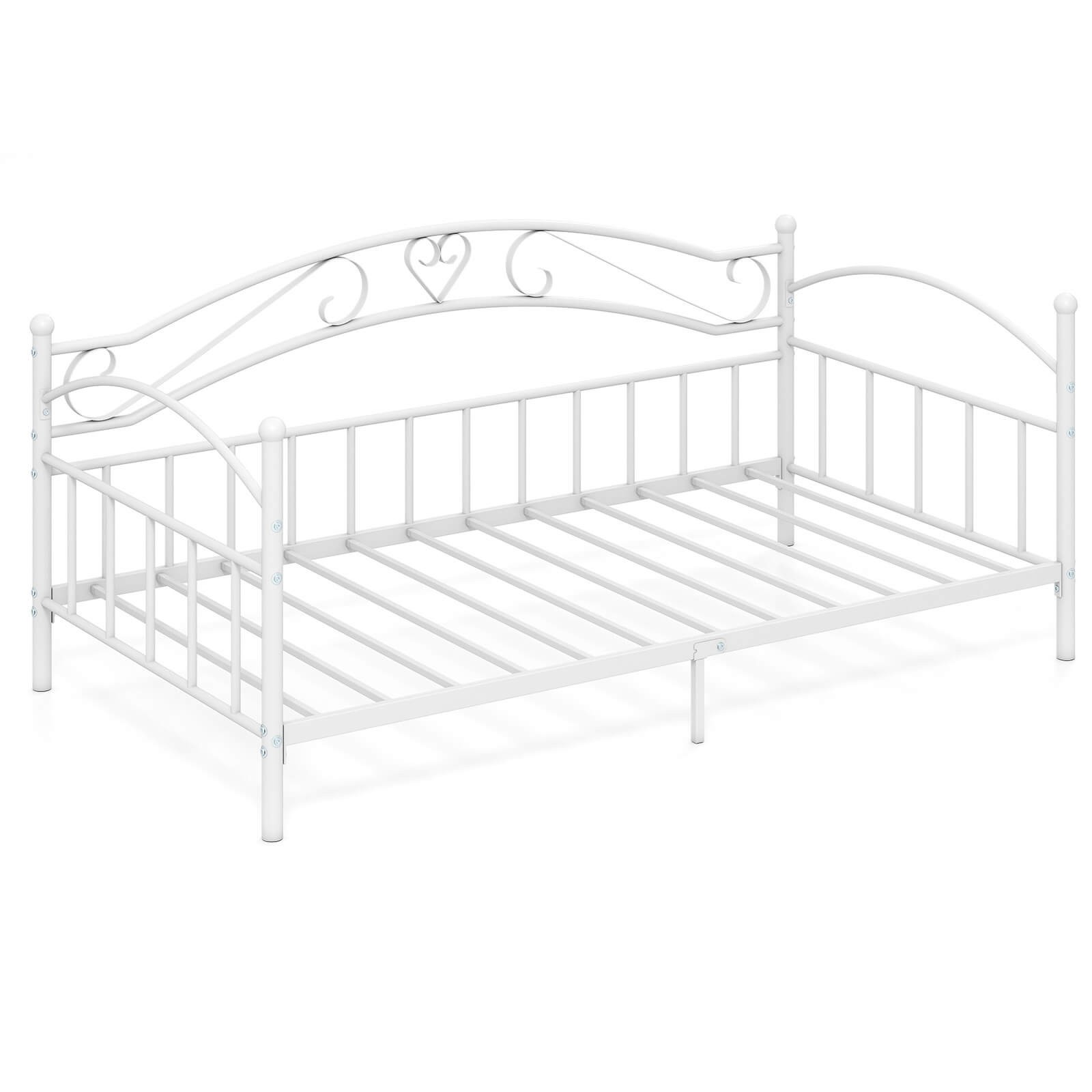 Twin Size Metal Daybed Frame with Headboard for Bedroom Guest Room Easy Assembly gallery