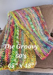 Hand Crocheted Throw Afghan Blanket