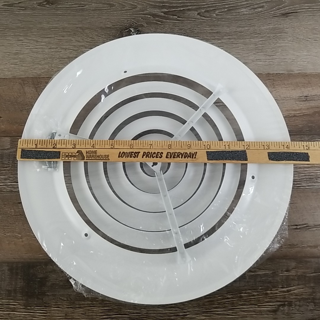 Handua 10" Round Air Supply Diffuser for Ceiling White Steel Vent Duct Cover gallery