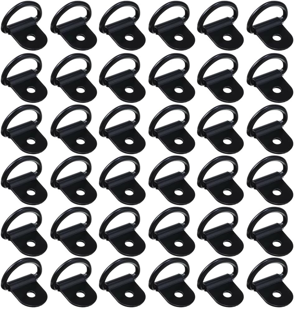 Black D Rings Anchor Lashing Ring, D-Ring Tie Downs, for Car Truck Trailer Cargo gallery