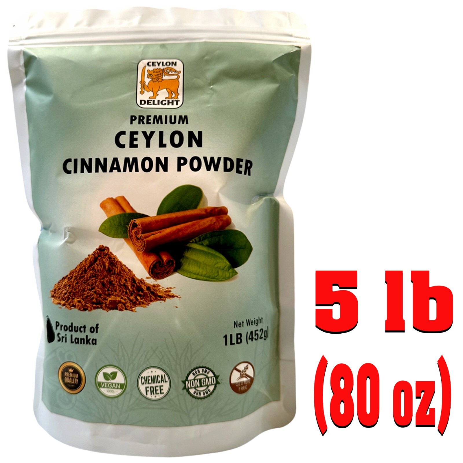 Premium Ceylon Cinnamon Powder, 80 Oz / 5 LB gallery